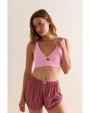 Intimately By Free People Twist Front Bralette By - Red