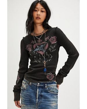 Free People Lucky Locket Tee - Black
