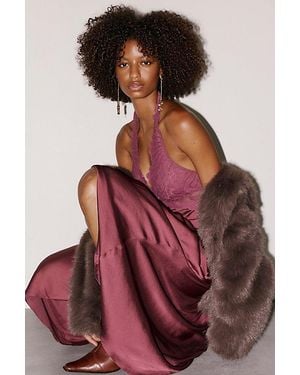 Free People Petal Party Midi Slip Dress - Red