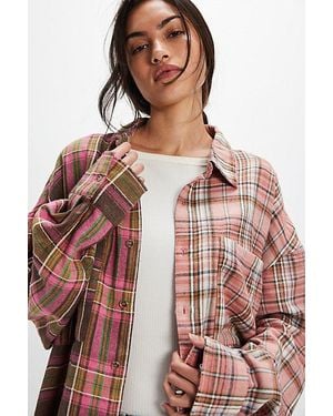 THE TALES Half And Half Flannel - Red