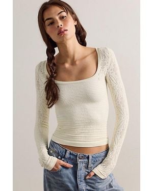 Free People So Many Likes Long Sleeve - Gray