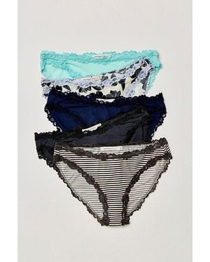 Intimately By Free People Charlie Lace Microfiber Bikini Undies 5-Pack By - Multicolour