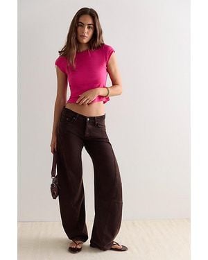 Intimately By Free People Keeping It Light Ribbed Baby Tee By - Pink