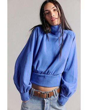 Free People Fall Breeze Turtleneck Top - Blue