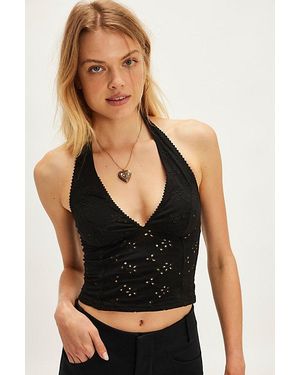 Intimately By Free People Full Bloom Halter Top By - Black