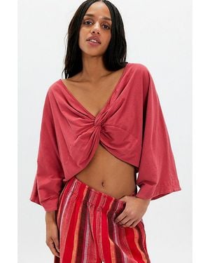 Free People Found You Long-Sleeve Tee - Red