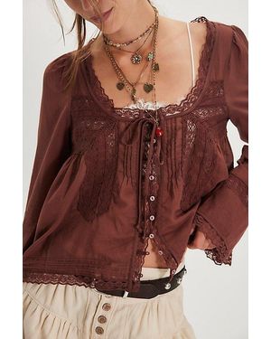 Free People Forevermore Long-Sleeve Top - Brown