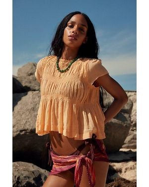 free-est Aven Cotton Top By - Blue