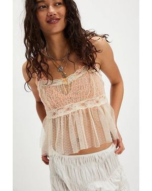 Free People In The Stars Mesh Cami - Pink