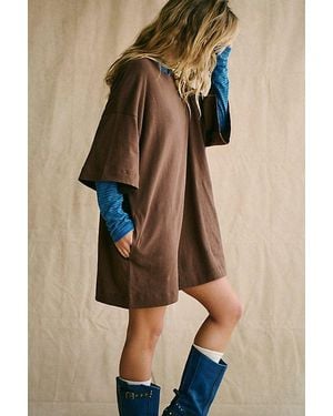 free-est Essential Extreme Tee Mini Dress By - Natural