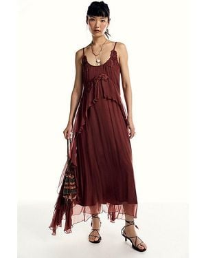 Nigel Preston Floating Angel Chiffon Maxi Dress - Red