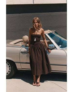 free-est Onda Drop-Waist Tube Midi Dress By - Black