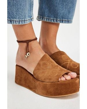 Free People Haven Flatform Sandal - Blue