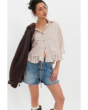 Free People We The Free Bailey Stripe Shirt - Natural