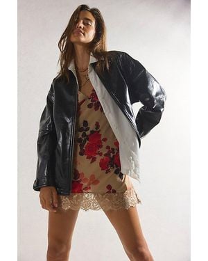 Free People Sloane Vegan Leather Jacket - Gray