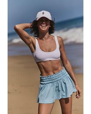 Fp Movement Hot Shot Smocked Skirt - Blue