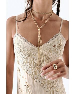 Free People Feeling Again Lariat Necklace - Brown