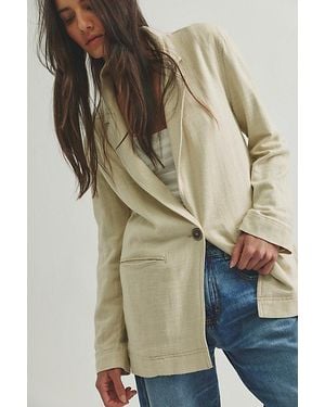 Free People Beckett Boyfriend Blazer - Natural