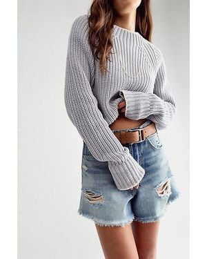 Free People Low Tide Knit Pullover - Grey