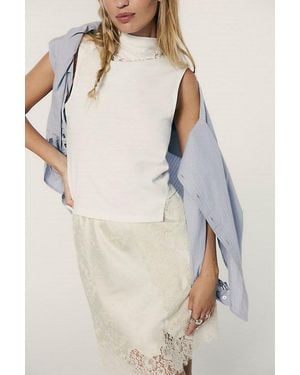 Intimately By Free People Don'T Tell Mini Slip Skirt By - Natural