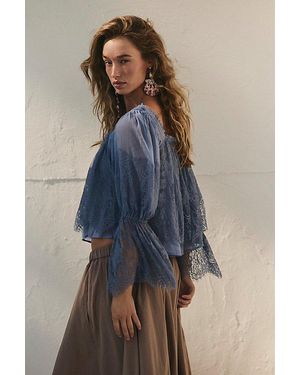 Free People Fairy Girl Blouse - Blue