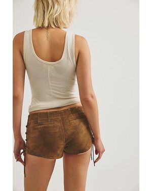 Free People Sun Siren Vegan Suede Micro Shorts - Multicolour
