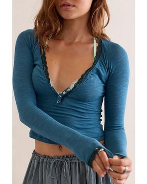 Intimately By Free People A Little Bit Layering Top By - Blue