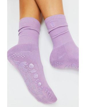 Fp Movement Total Buti Pilates Grip Socks - Purple