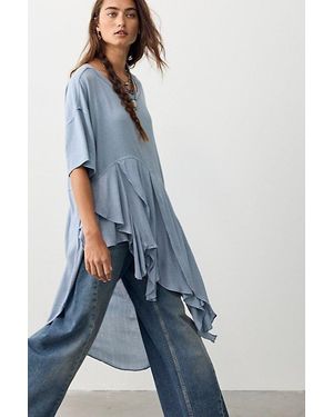 Free People Sedona Maxi Tee Top - Blue