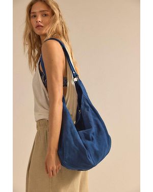 Free People Roma Suede Tote Bag - Blue