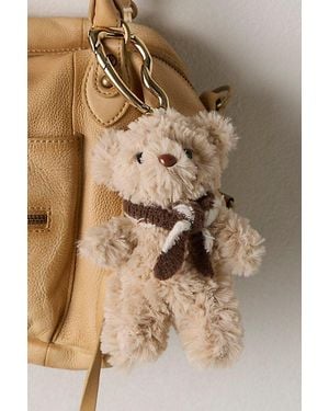 Free People Fuzzy Bear Bag Charm - Natural
