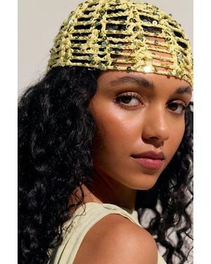 Free People Mila Sequin Disco Cap - Metallic