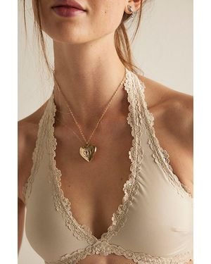 Intimately By Free People Charlie Lace Microfiber Halter Bralette By - Brown