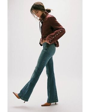 Free People Alamo Low-Rise Flare Jeans - Blue