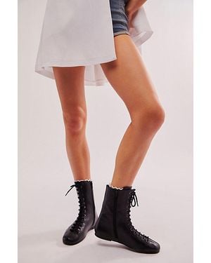 Free People Boxing Day Lace Up Boots - Black