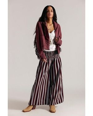 Ragabond Wyatt Fringe Cardi By - Red