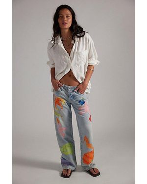 Free People Surfside Patched Jeans - Grey