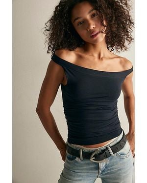 Intimately By Free People Round Two Asymmetrical Tank Top By - Black