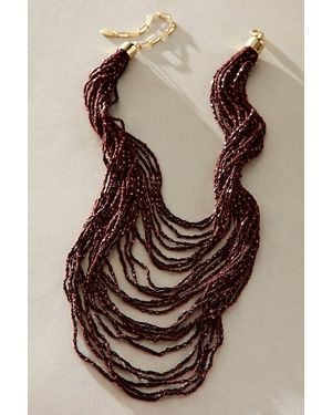 Free People Domino Layer Necklace - Brown