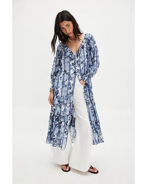Free People Garden Wonders Maxi Dress - Blue