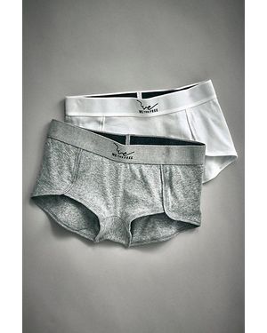Free People Cotton Boyshort Undies - Grey