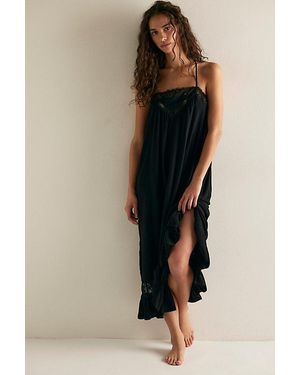 Intimately By Free People Kiss Me Later Maxi Slip Dress By - Black