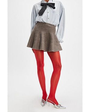 LECHERY Lechery Lustrous Silky Shiny 20 Denier Tights - Red
