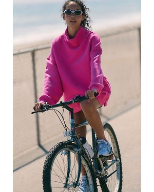 Fp Movement A Cut Above Mock Neck Pullover Sweatshirt - Pink