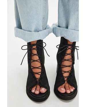 Free People Mandi Lace-Up Heels - Blue