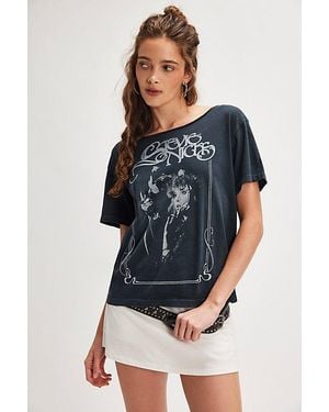 Daydreamer Stevie Bella Donna Off-The-Shoulder Tee By - Blue