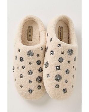 Free People Summit Studded Slippers - Natural