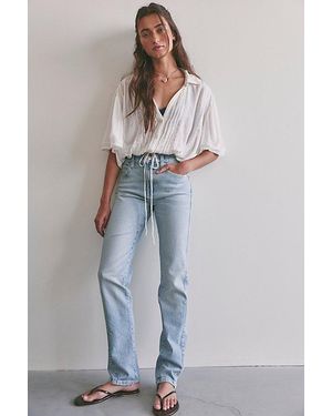 Free People Edie High-Rise Tapered Jeans - Blue