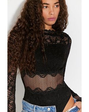 Nightcap Cheval Lace Bodysuit - Brown