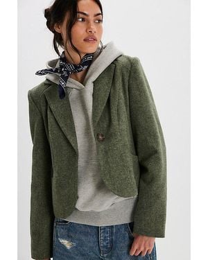 Free People Whip Smart Blazer Jacket - Green